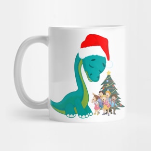 Dinosaur Santa Claus Mug